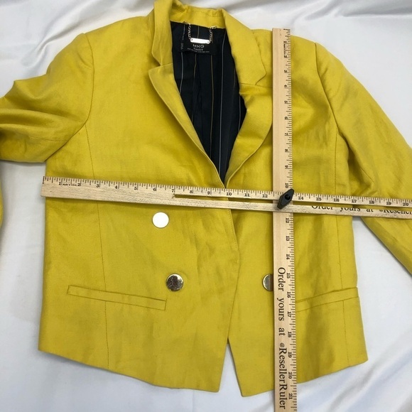 Mng yellow crop blazer jacket xxs - Picture 7 of 7